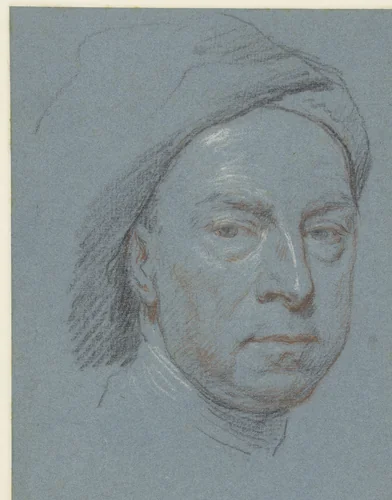 Zelfportret van Jonathan Richardson by Jonathan Richardson, drawing, 1700-1745