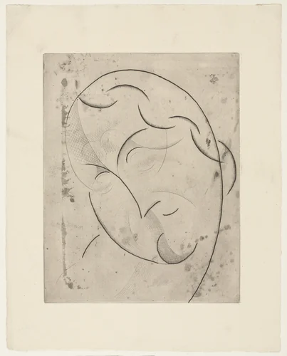 Female Head from The Drypoints of Elie Nadelman by Elie Nadelman, print, 1951