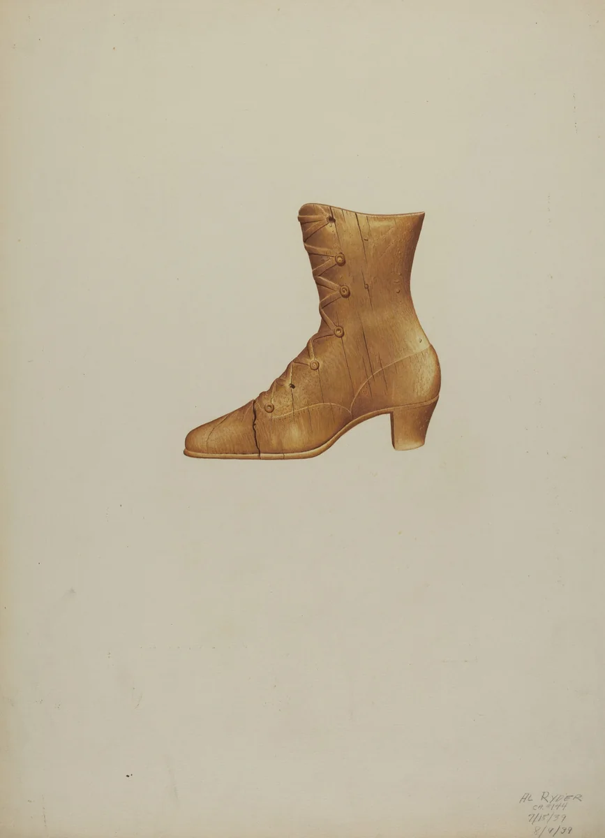 Shoe Sign by Albert Ryder, index of american design, 1939