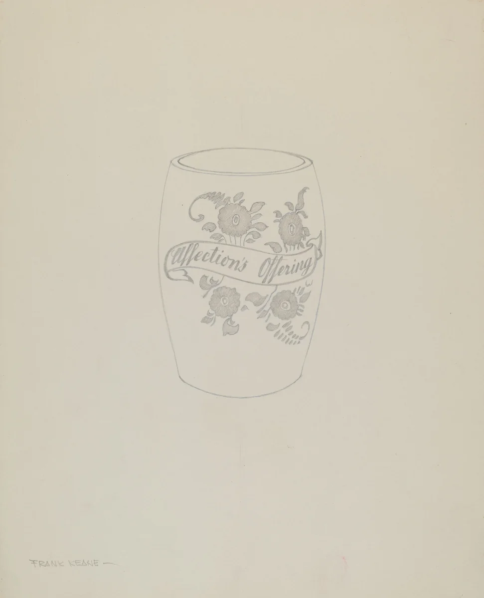 American "Bohemian" Glass Mug by Frank M. Keane, index of american design, 1935-1942