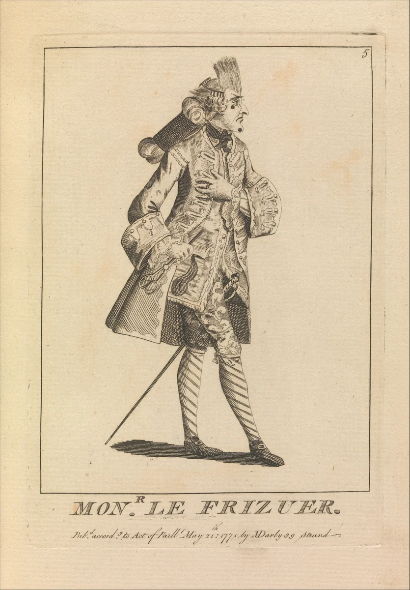 Monsieur Le Frizeur by Henry William Bunbury, print, 1771