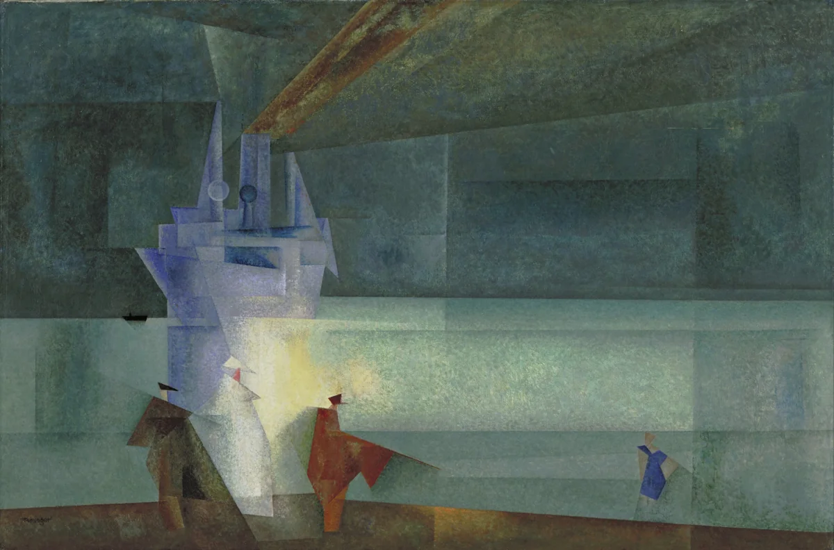 The Steamer Odin, II by Lyonel Feininger, painting, 1927