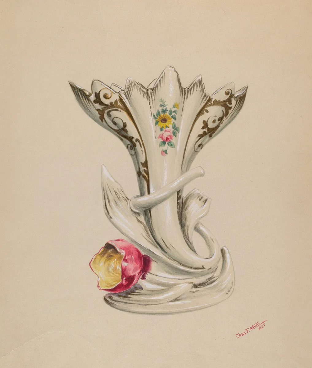 Vase by Charles Moss, index of american design, 1937