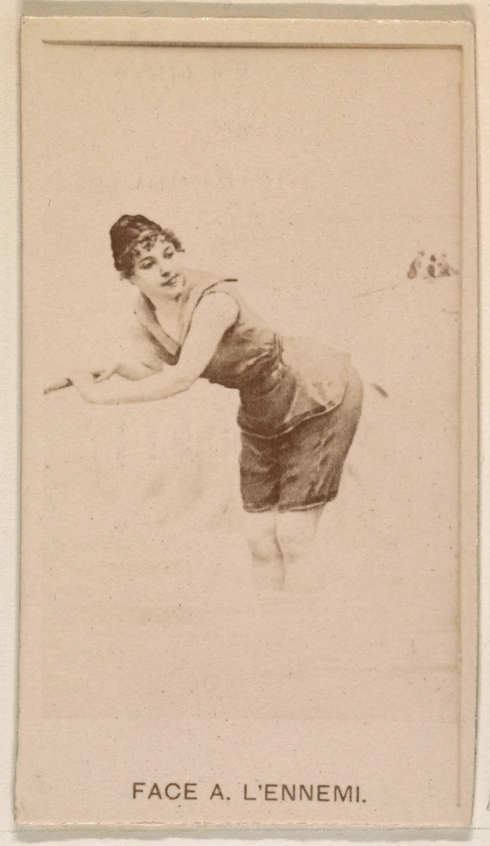 Face A. L'ennemi, from the Actresses series (N245) issued by Kinney Brothers to promote Sweet Caporal Cigarettes by Kinney Brothers Tobacco Company, photograph, 1890