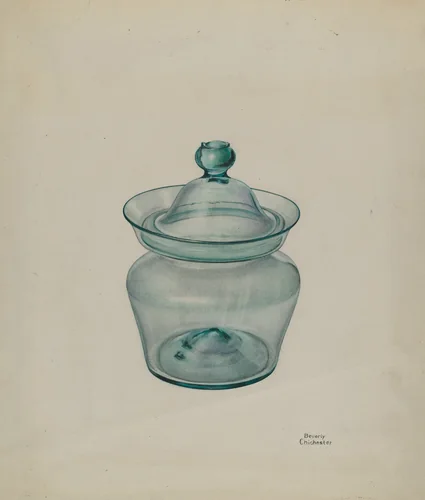 Glass Compote by Beverly Chichester, index of american design, 1936
