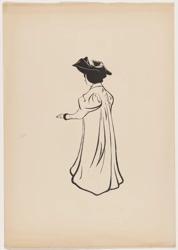 Etude pour un portrait by Maurice Delcourt, print, 1895