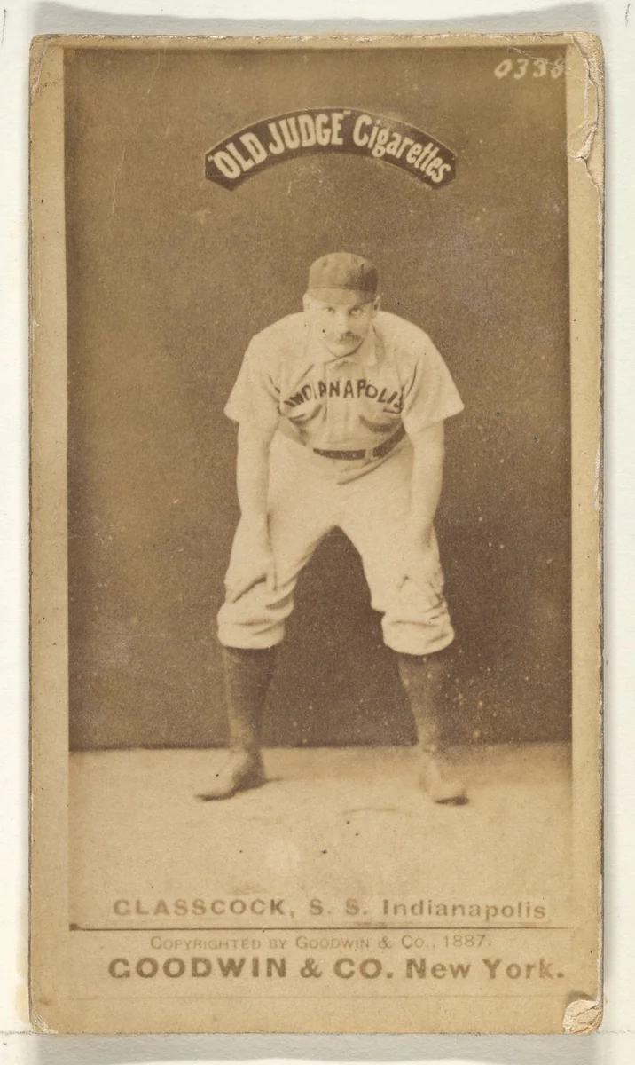 Glasscock, Shortstop, Indianapolis, from the Old Judge series (N172) for Old Judge Cigarettes by Goodwin & Company, photograph, 1887