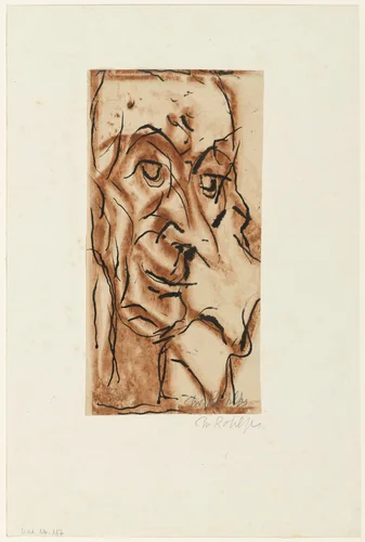 Man with Pointed Nose (Mann mit spitzer Nase) by Christian Rohlfs, print, 1921
