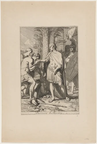 Parcere Subiectis (The Magnanimous Treatment of Prisoners) by Gerard de Lairesse, print, 1665-1675