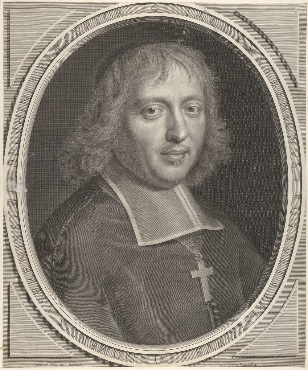 Jacques-Bénigne Bossuet by Robert Nanteuil, print, 1674