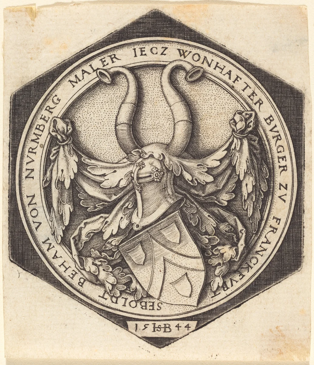 Coat of Arms of Sebald Beham by Sebald Beham, print, 1544