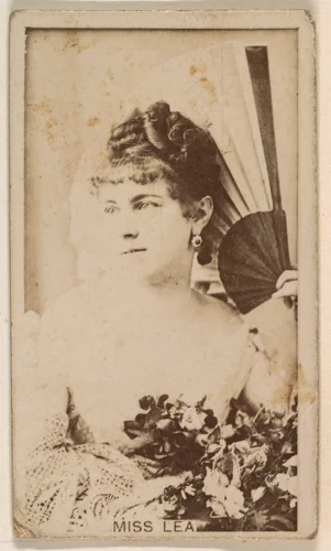 Miss Lea, from the Actresses series (N245) issued by Kinney Brothers to promote Sweet Caporal Cigarettes by Kinney Brothers Tobacco Company, photograph, 1890