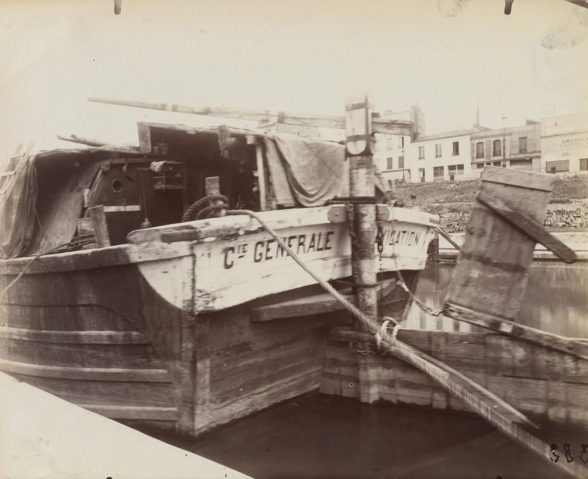 Bassin de la Villette by Eugène Atget, photograph, 1912
