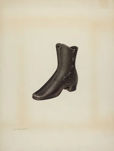 Iron Mannequin Shoe by Wellington Blewett, index of american design, 1938