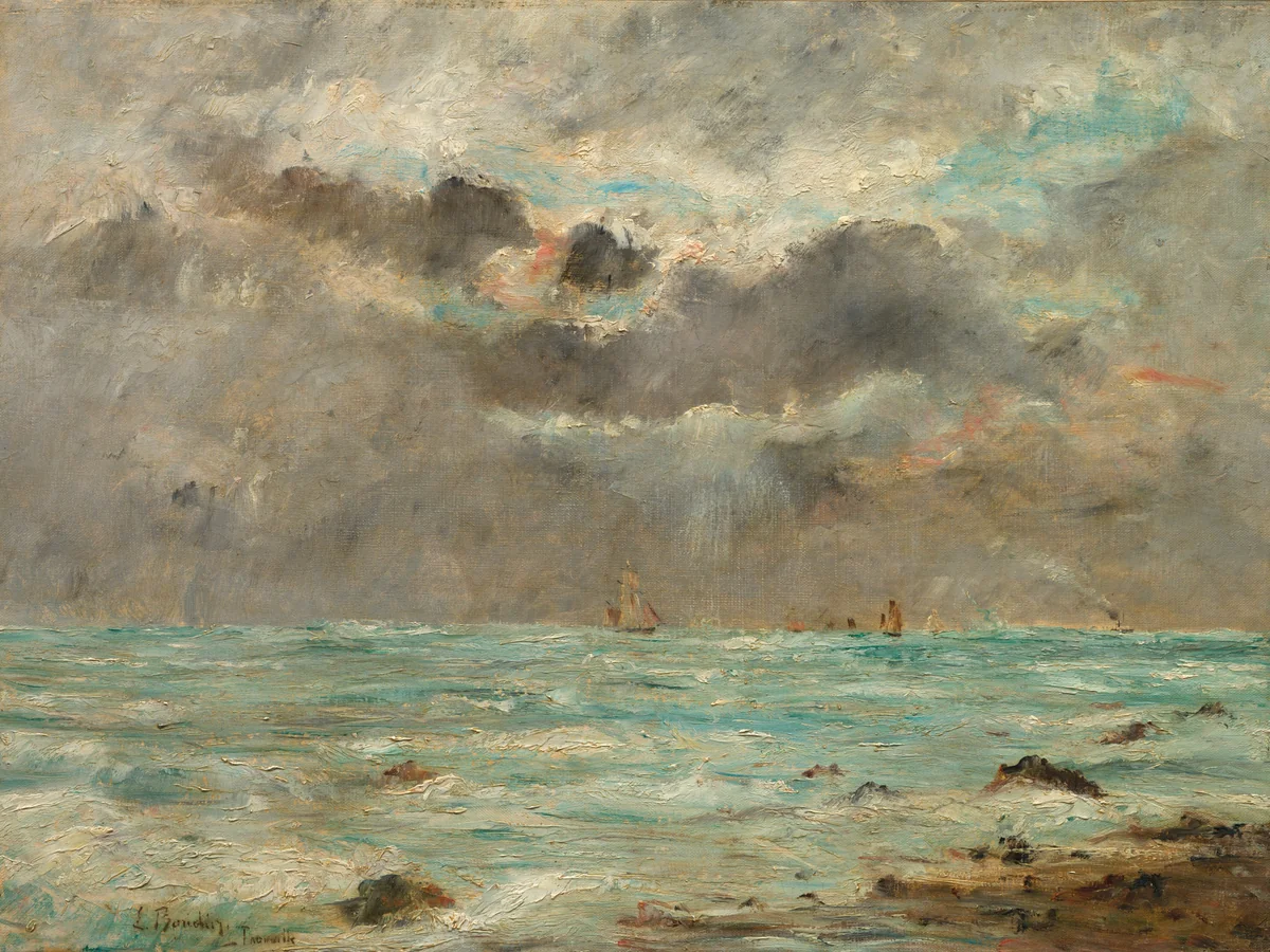 The Coast at Trouville by Eugène Boudin, painting, 1865-1900