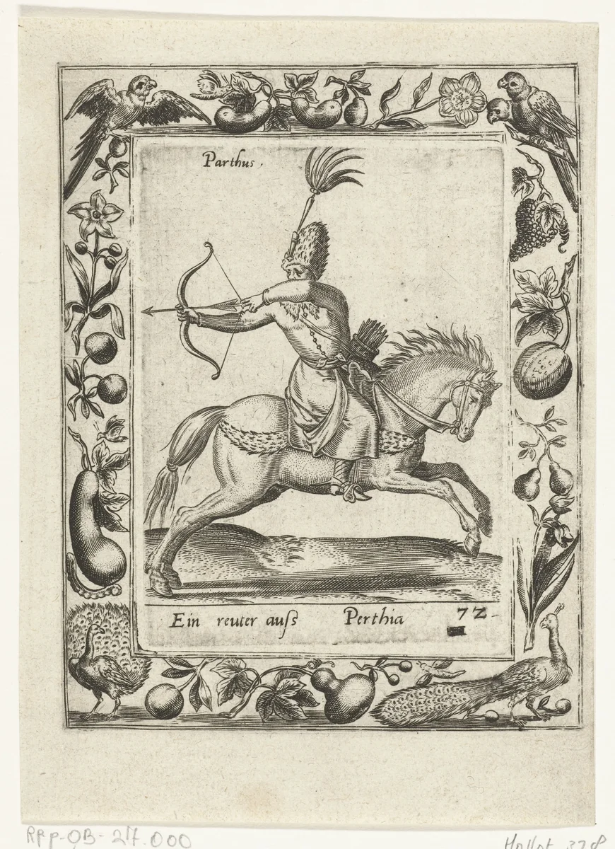 Parthische ruiter by Unknown, print, 1577