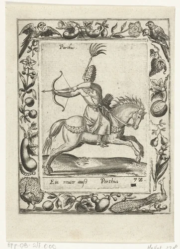 Parthische ruiter by Unknown, print, 1577