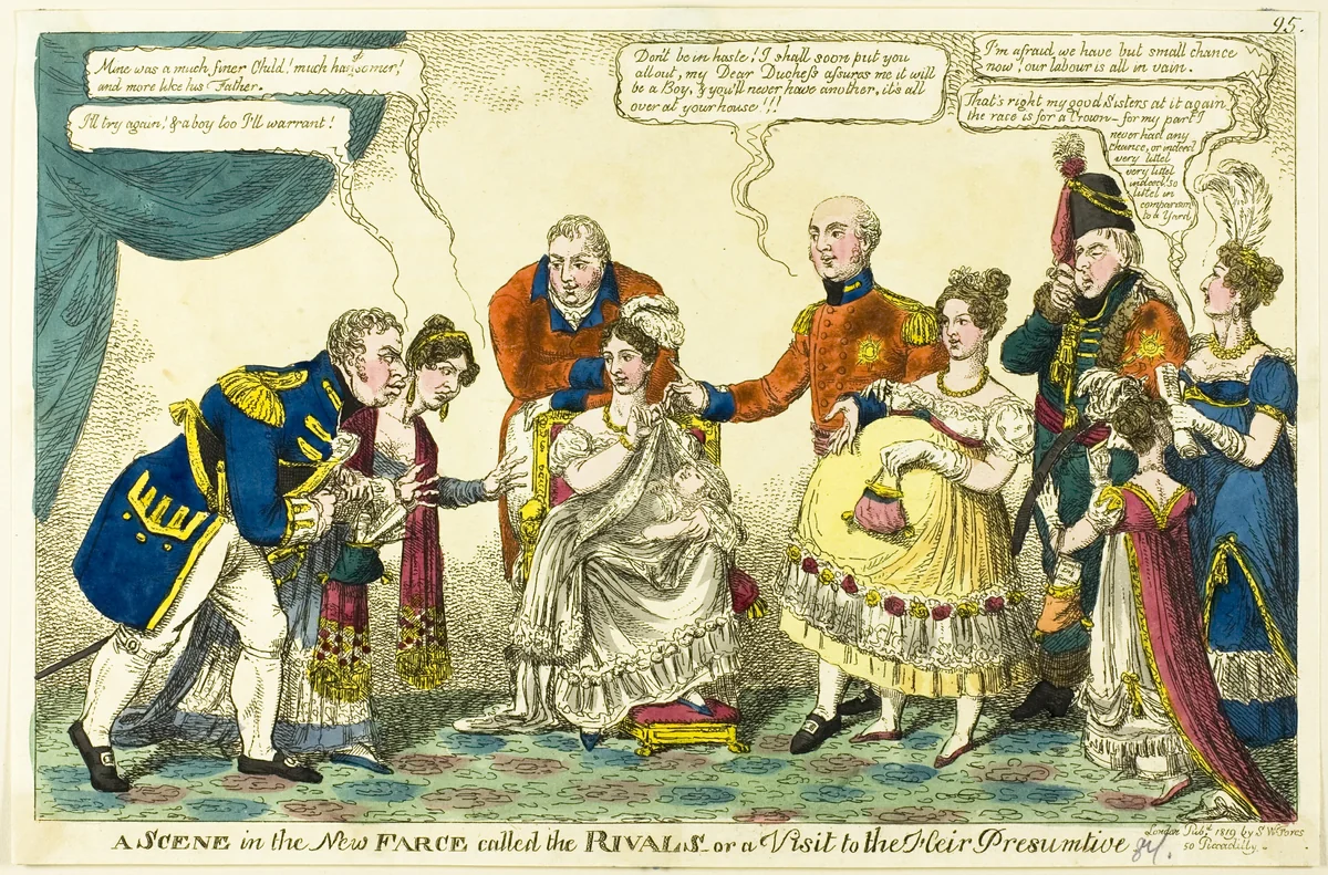 A Scene in the New Farce Called The Rivals by Charles Williams, print, 1819