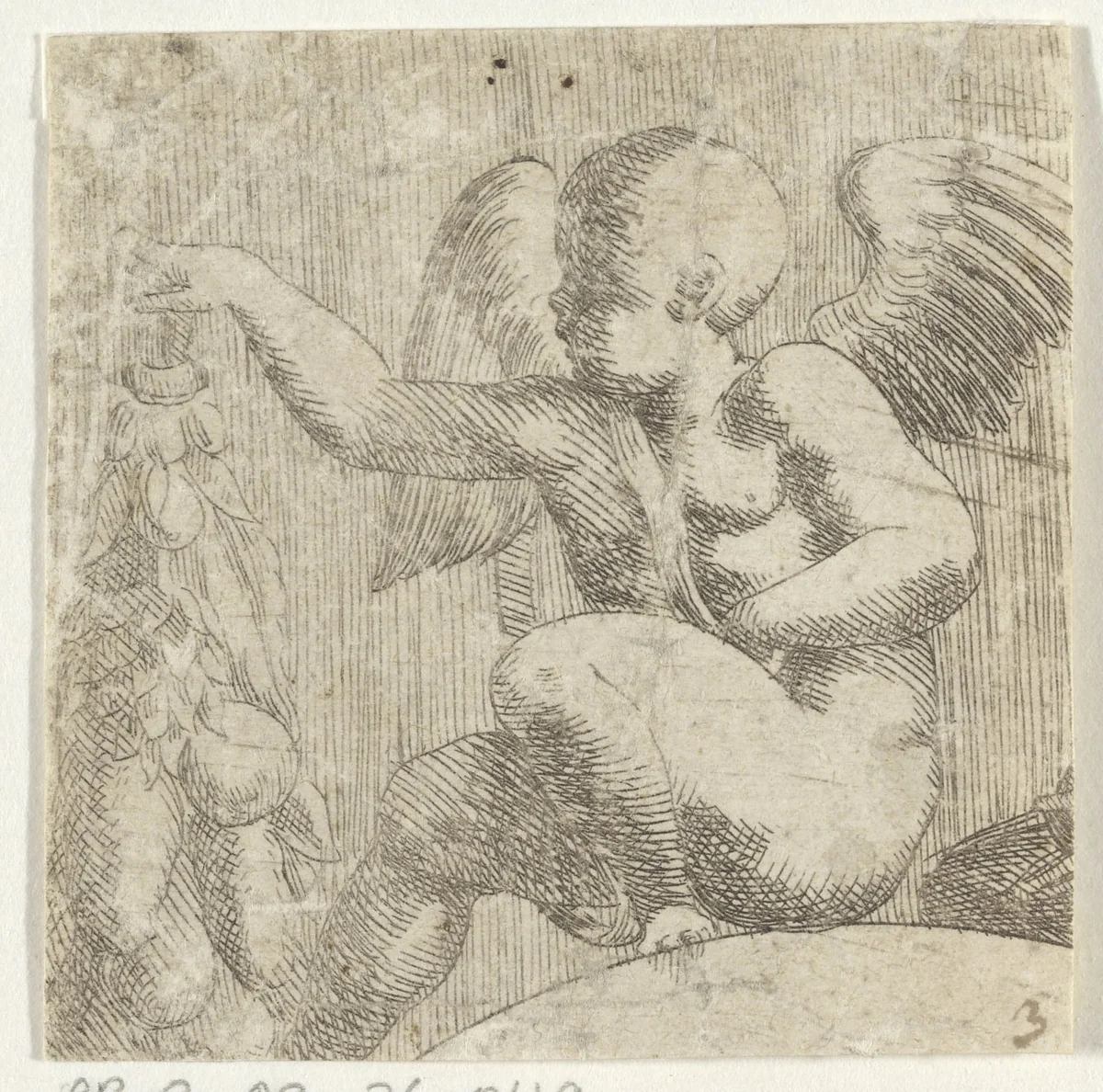 Fragment uit Jupiter zendt de drie godinnen naar oordeel van Paris by Unknown, print, 1543