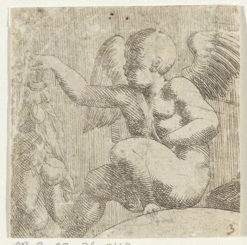 Fragment uit Jupiter zendt de drie godinnen naar oordeel van Paris by Unknown, print, 1543