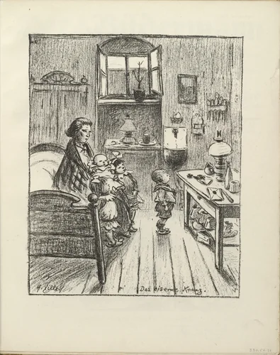 The Iron Cross (Das eiserne Kreuz) (plate, folio 17) from the periodical Der Bildermann, vol. 1, no. 8 (June 1916) by Heinrich Zille, periodical, 1916