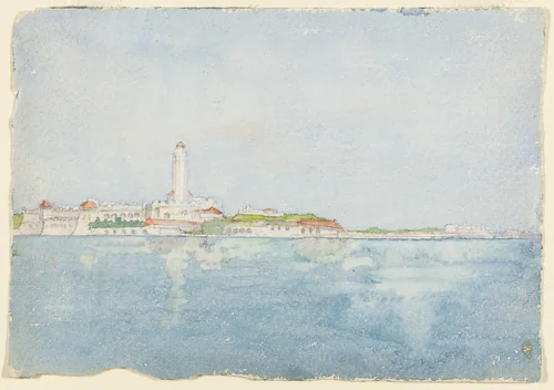 Sketch Taken at Algiers, North Africa, Travel Sketch by Daniel Hudson Burnham, drawing, 1896