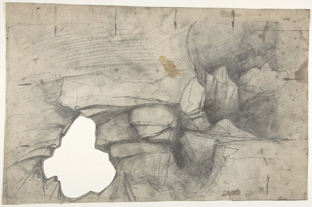 Design for a Stage Set at the Opéra, Paris by Eugène Cicéri, drawing, 1830-1890