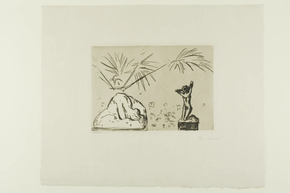 Interior with Sculptures by Edvard Munch, print, 1902