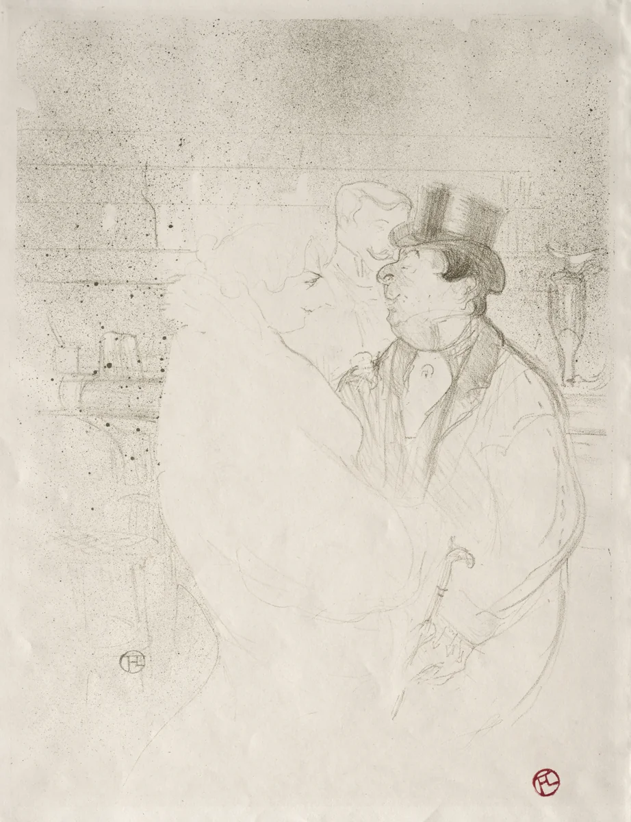 Ida Heath at the Bar by Henri de Toulouse-Lautrec, print, 1894