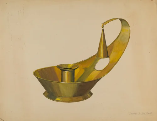 Candle Holder by David S. De Vault, index of american design, 1935-1942