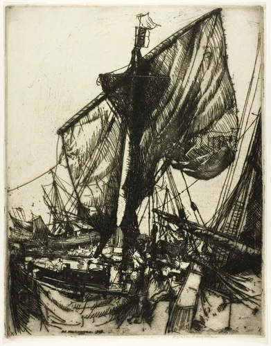 Fishermen of Chioggia by Donald Shaw MacLaughlan, print, 1908