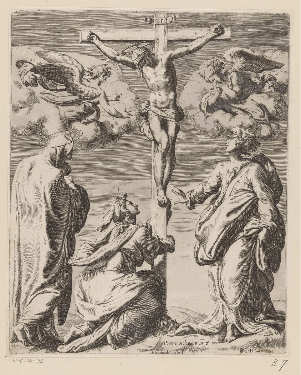 Kruisiging van Christus by Unknown, print, 1572