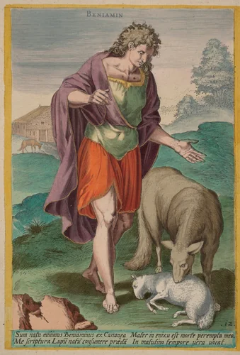 Benjamin by Jan Sadeler I, print, 1585