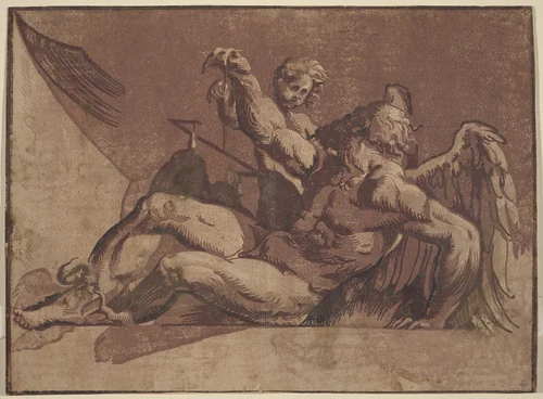 Saturn by Giuseppe Nicolo Vicentino
Giovanni Antonio Pordenone, print, 1525-1530