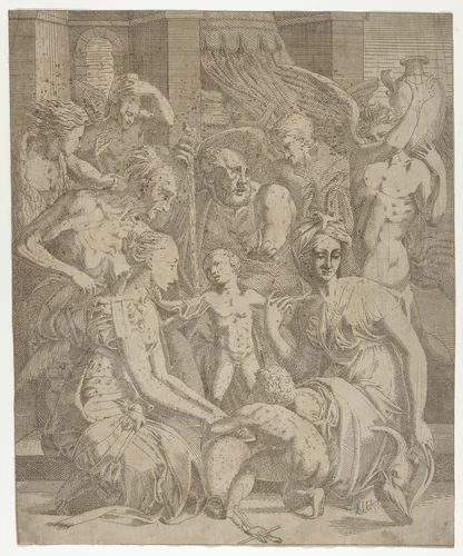 Religious Allegory by Antonio Fantuzzi, print, 1540-1545