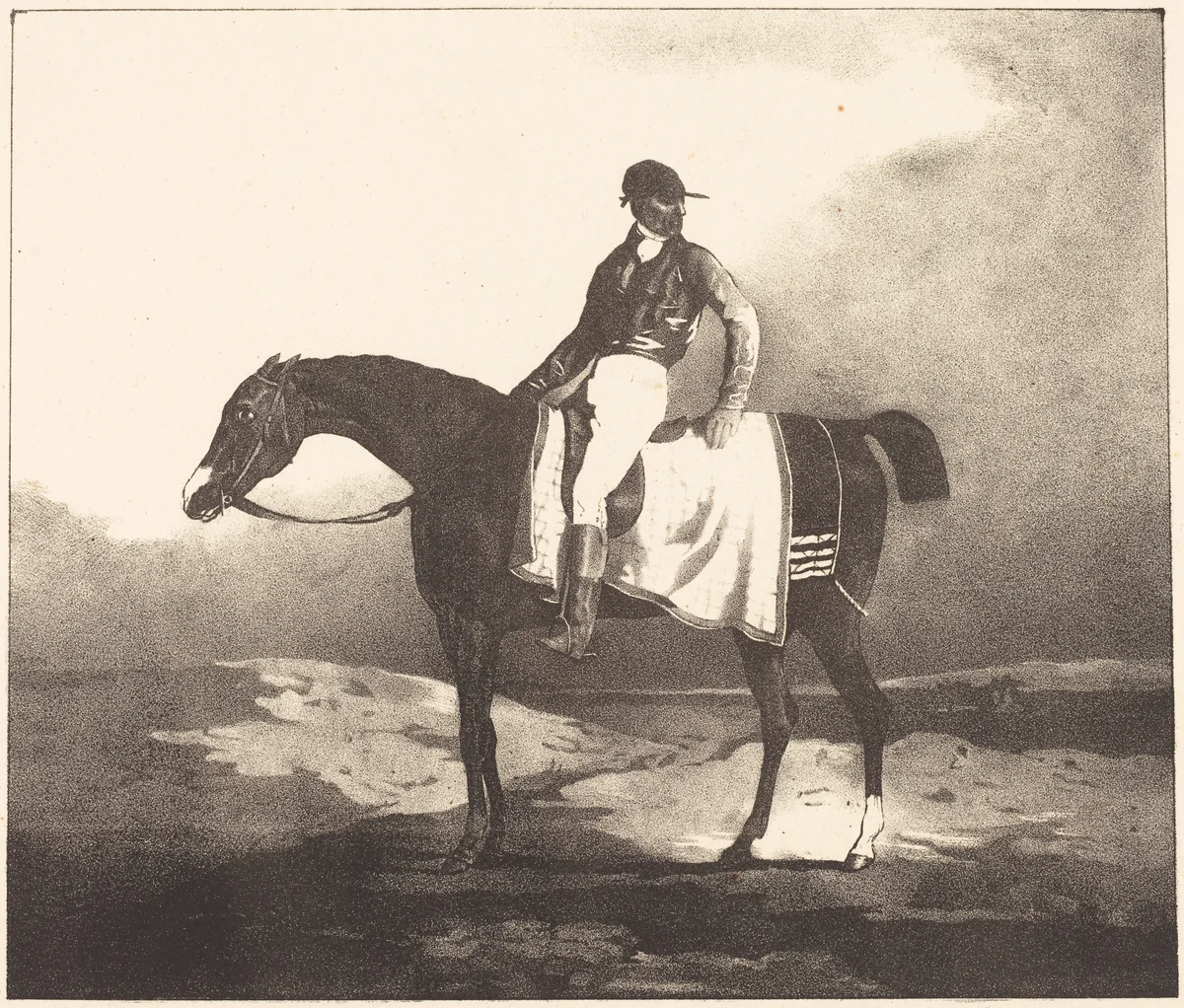 British Horse and Jockey by Louis-Pierre-Marie Courtin, print, 1822