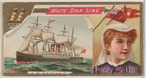 Steamship Britannic, White Star Line, from the Ocean and River Steamers series (N83) for Duke brand cigarettes by W. Duke, Sons & Co., print, 1887