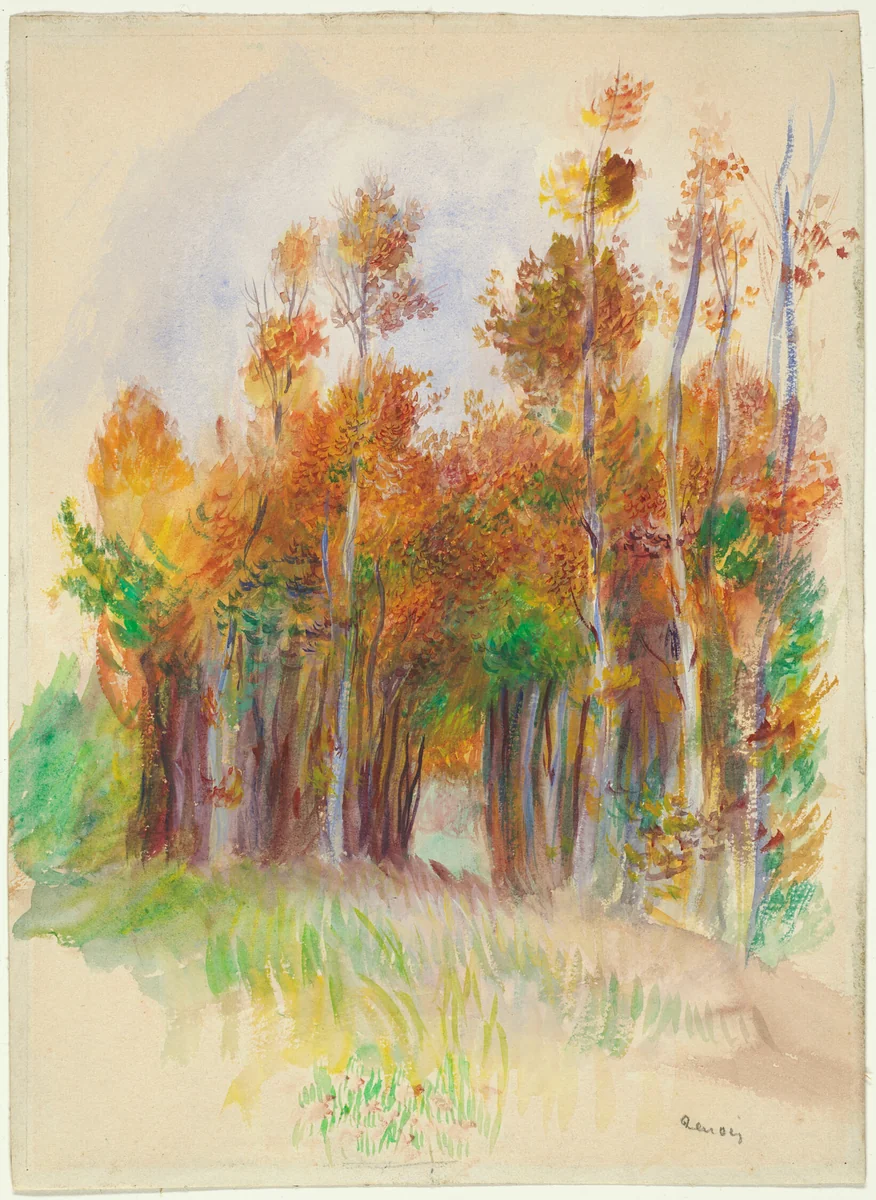Grove of Trees by Pierre-Auguste Renoir, painting, 1888-1890