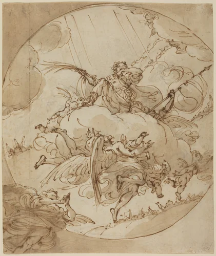 The Apotheosis of San Vitale by Ubaldo Gandolfi, drawing, 1781