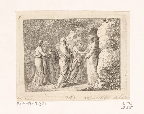 Opwekking van Lazarus by Daniel Nikolaus Chodowiecki, print, 1778