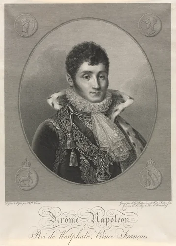 Jerome Napoleon, King of Westphalia, French Prince by Christian-Friedrich Muller, print