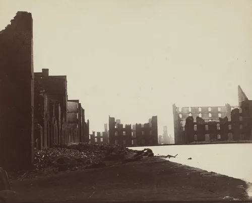 Ruins of the Gallego Flour Mills, Richmond, Virginia by Alexander Gardner, photograph, 1865