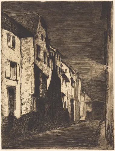 Street at Saverne by James McNeill Whistler, print, 1858