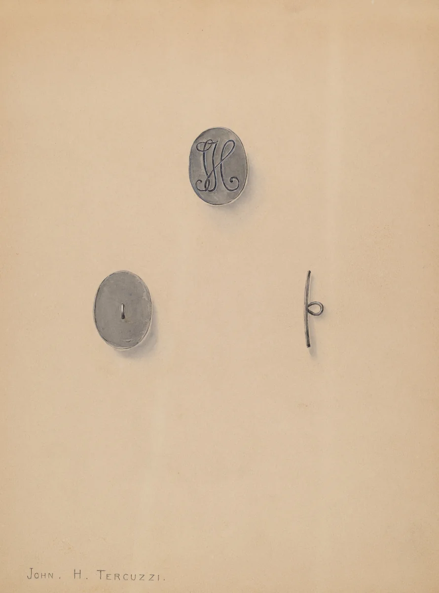 Button by John H. Tercuzzi, index of american design, 1935-1942