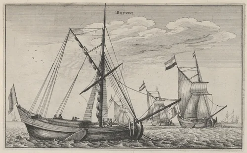 Boÿers (Dutch Cargo Ship) by Wenceslaus Hollar, print, 1647