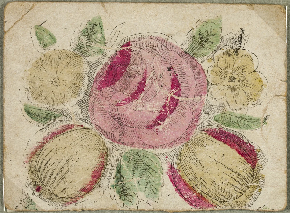 Untitled Valentine (Pink and Yellow Flowers) by Unknown Artist, other, 1825-1835