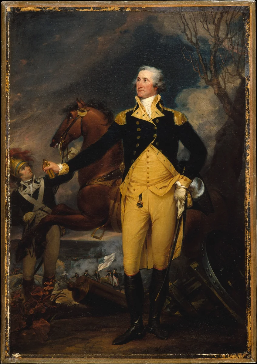 George Washington before the Battle of Trenton by John Trumbull, artwork, 1789-1794
