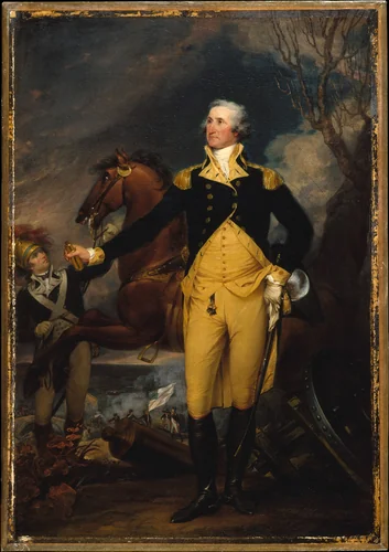 George Washington before the Battle of Trenton by John Trumbull, artwork, 1789-1794