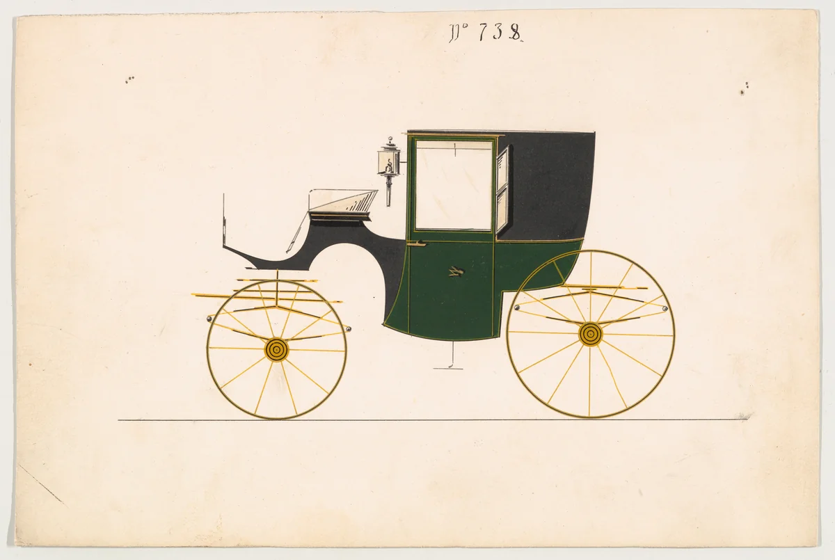 Coupe #738 by Brewster & Co., drawing, 1855-1865