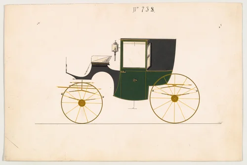 Coupe #738 by Brewster & Co., drawing, 1855-1865